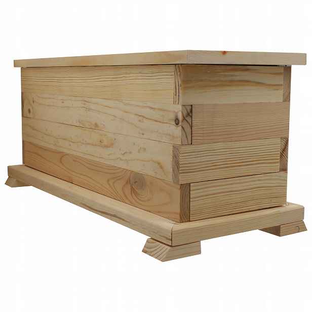 Zahradní Květináč Dřevěný květinový truhlík Surový 52 cm Produkt Pl