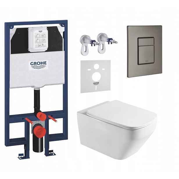 7v1 Sada Wc, Stelaz Grohe Slim Wc Mísa Imprese Tornado Tlačítko