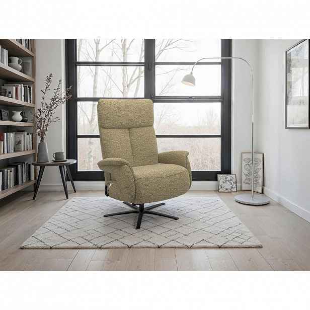 Sit & More RELAXAČNÍ KŘESLO, textil, olivově zelená
