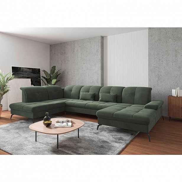 Sit & More SEDACÍ SOUPRAVA, textil, zelená