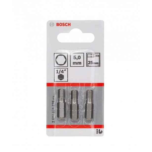 Bosch - Sada bitů HEX5, délka 25 mm, 3 ks 2607001726