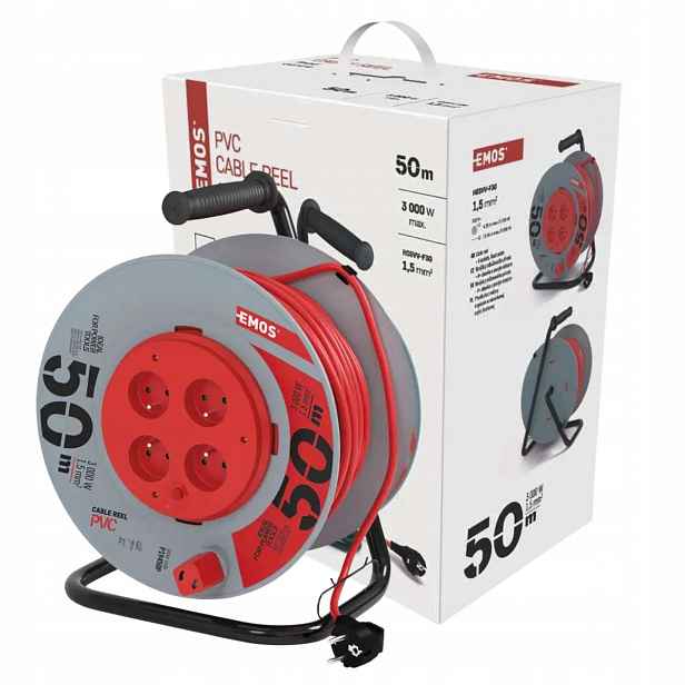 Prodlužovací Kabel bubnový 4 zásuvky 50 m Emos