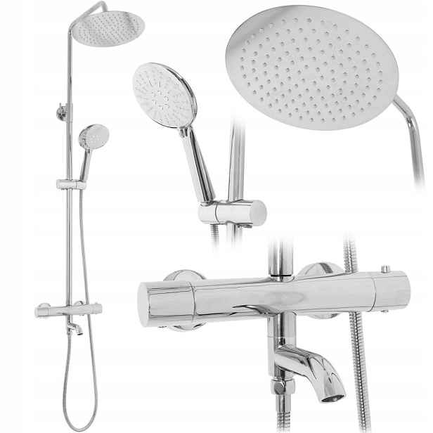 Sprchový set s batériou 150mm Lungo chrom (REA-P6607) /ka/