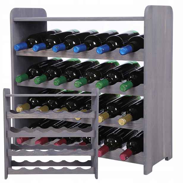 Stojan na víno, láhve, nápoje, stojan na láhev, polička na alkohol, 24 bot/OUTLET