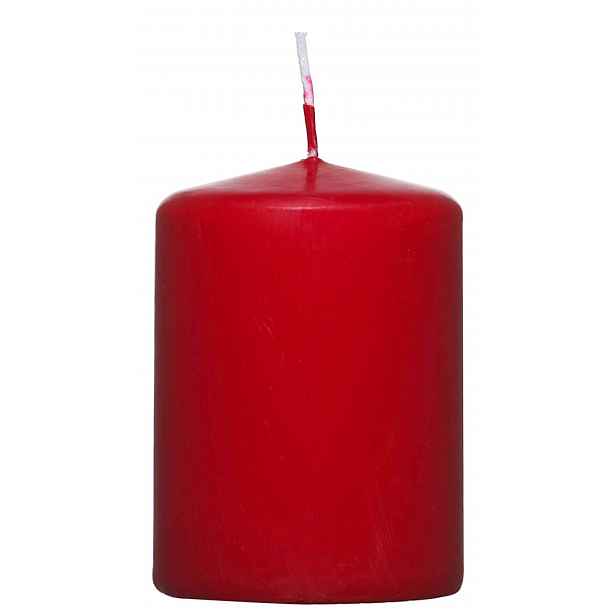 Válcová svíčka červená, 8 cm