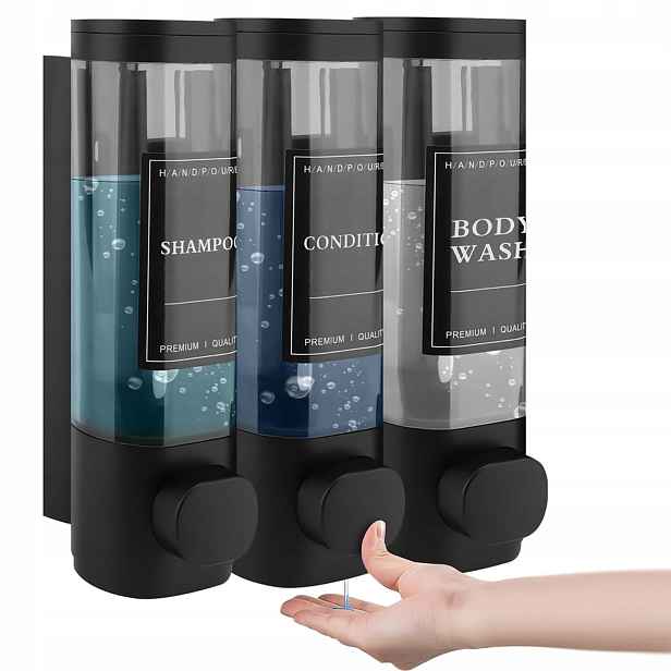 Dávkovač Gelového Mýdla Šamponu Na Mýdlo Nástěnný Závěsný Zásobník 300 ML