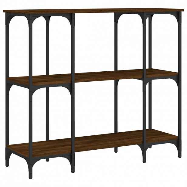 vidaXL Konzolový stolek hnědý dub 102 x 35 x 90 cm kompozitní dřevo