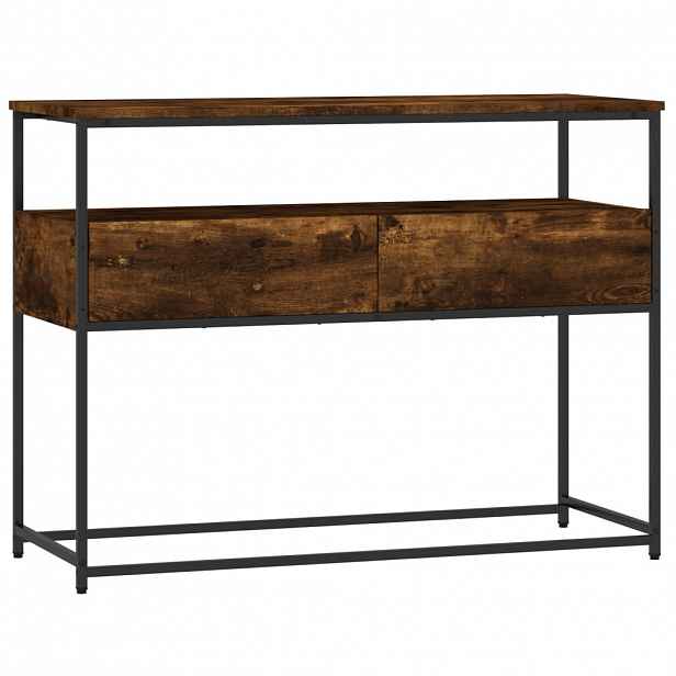 vidaXL Konzolový stolek kouřový dub 100 x 40 x 75 cm kompozitní dřevo