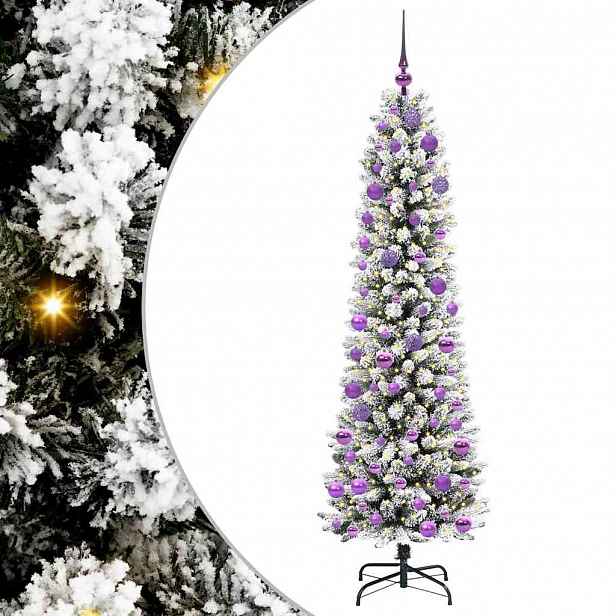 vidaXL Umělý vánoční stromeček Bílá 180 cm PVC, kov a plast