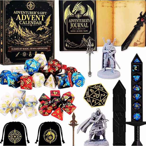 Adventní Kalendář Dnd 2026 Barevný Dárek Pro Hráče Rpg Vánoce