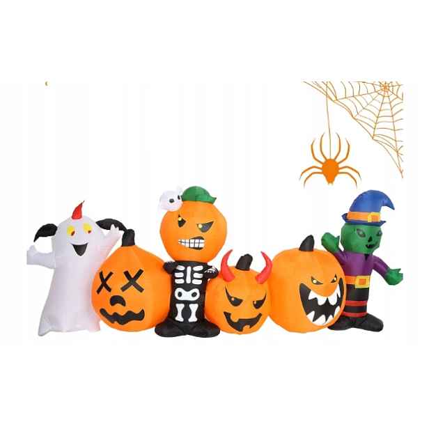Halloween Nafukovací Dekorace Venku Dýně Duch Led XXL Velký