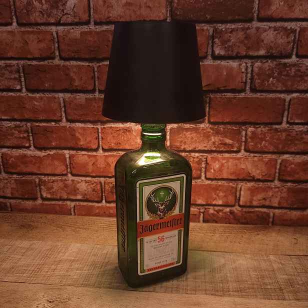 Jagermeister Led lampička S Kloszem 3 Dotykové Režimy noční černá Dárek 0,5