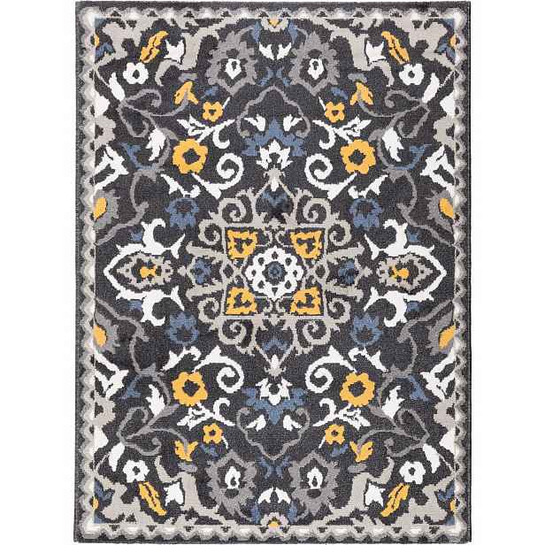 Koberec Vintage Obývací Pokoj Ložnice Klasický Módní Vzor 120x160 cm Šedý