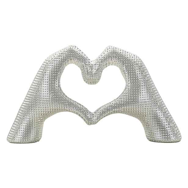 Mauro Ferretti Dekorace Hands Lover 25 cm stříbrná