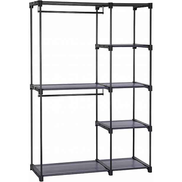 Regál na oblečení Songmics 112x43x165 cm šedo-černý