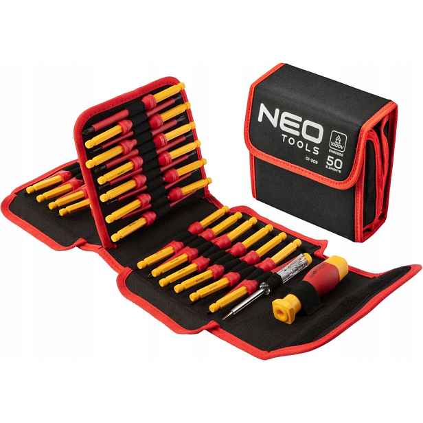Sada šroubováků s vyměnitelnými hroty 1000V 50 ks. Neo Tools