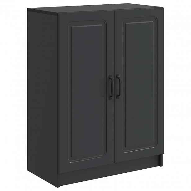 vidaXL Servírovací skříň Černá 66 x 34,5 x 87 cm Kompozitní dřevo