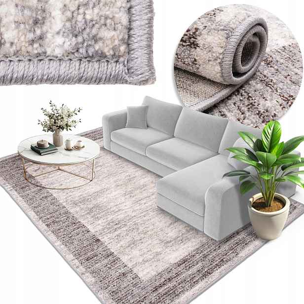 Koberec Do Obývacího Pokoje Syvaný Do Ložnice 150 X 80 Měkký Modní Cappuccino