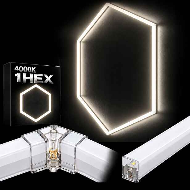 Led stropní svítidlo bílé HEX1 42W showroom detailing 92x79 Cm 4000K