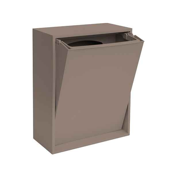 Světle hnědý odpadkový koš na tříděný odpad/nástěnný z recyklovaného plastu Recycling Box – ReCollector