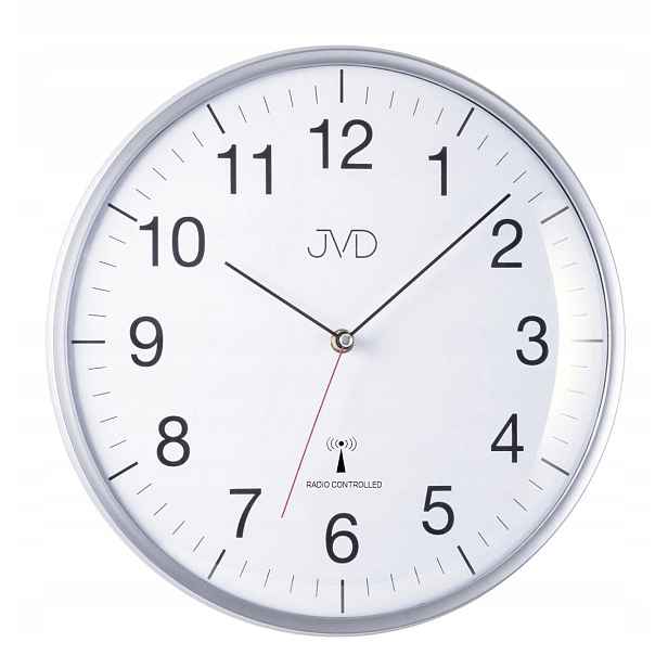 Elegantní, Čitelný Nástěnný Hodinový Stroj Jvd RH16.1 DCF77