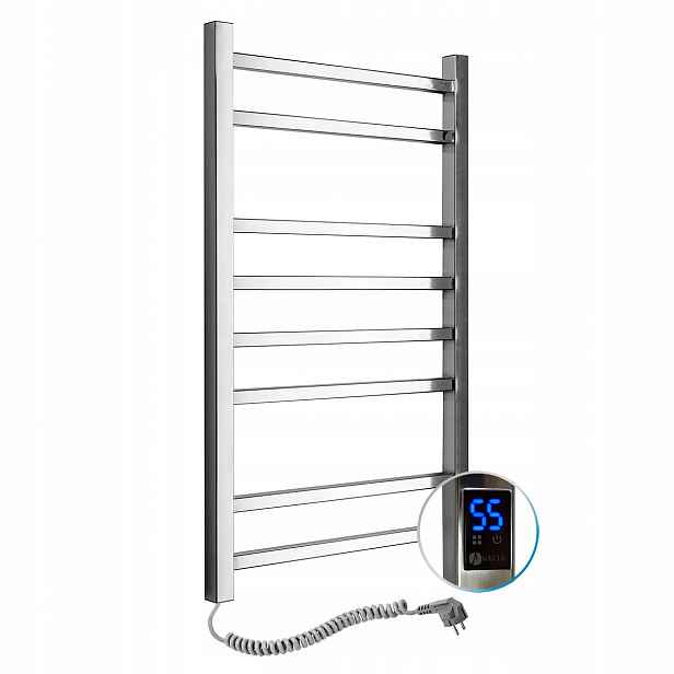 Elektrický koupelnový radiátor Nerezový Loft Sensor 500х800 levý