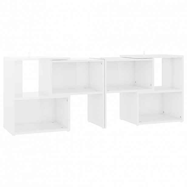 vidaXL TV skříňka bílá s vysokým leskem 104x30x52 cm kompozitní dřevo