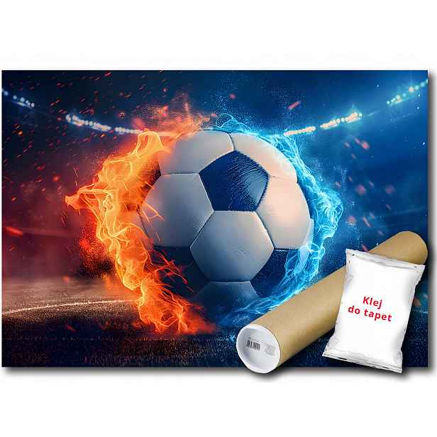 Vinylová Fototapeta Sport Fotbal Trénink Oheň Voda 152x104