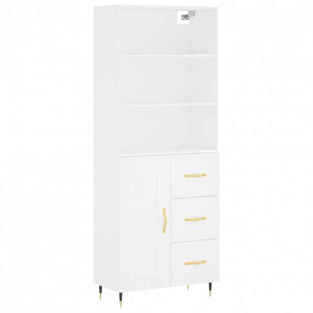 vidaXL Skříň highboard bílá 69,5 x 34 x 180 cm kompozitní dřevo