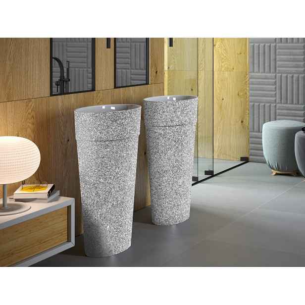 BESCO Olsen Spa  UNIQA KEUNIVSGLAM02 - Volně stojící umyvadlo UNIQA GLAM - stříbrná