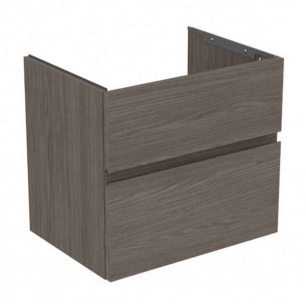 Ideal Standard Finesse - Umyvadlová skříňka, 60x44x55 cm, 2 zásuvky, Dark Elm E3386UR
