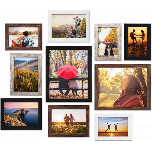 Sada 10 fotorámečků, 10 x 15 cm, 13 x 18 cm, 20 x 25 cm