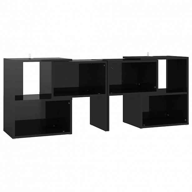 vidaXL TV skříňka černá s vysokým leskem 104x30x52 cm kompozitní dřevo