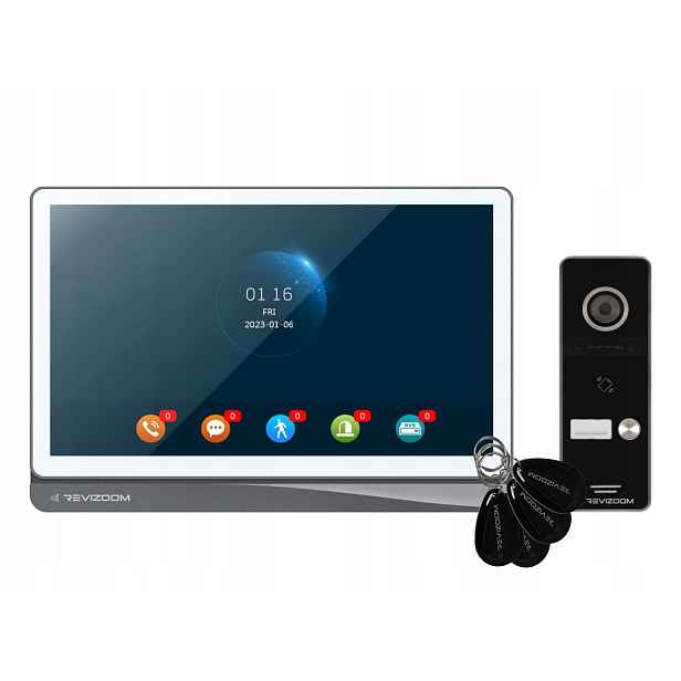 Videodomofon 10" Revizoom RM-T404HDI bílý monitor RC-411HD-C 1 předplatné