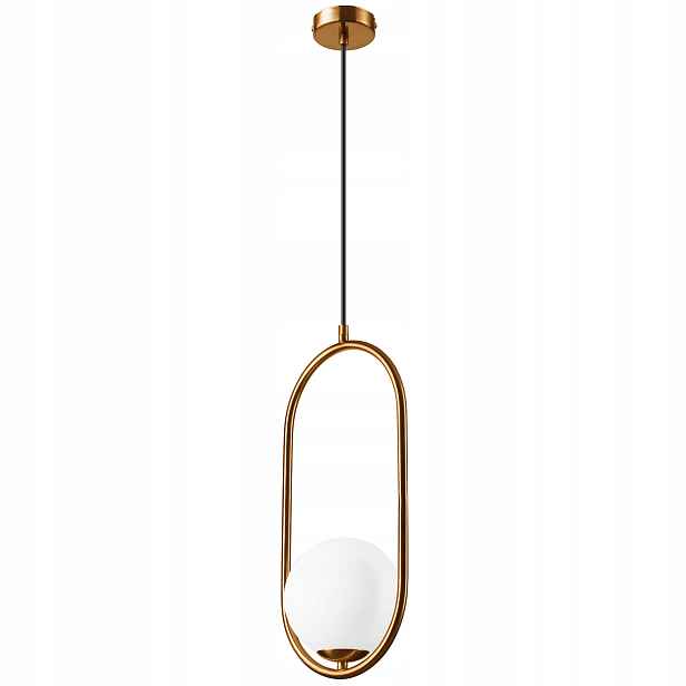 Závěsná stropní lampa Amber G9 Měděná bílá LM-1.198 Lamkur