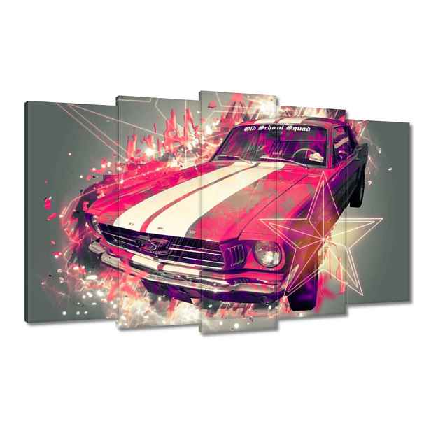 Obrazy 100x60 Růžový Ford Mustang