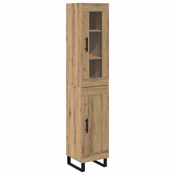 vidaXL Vysoký bufet Artisanový dub 34,5 x 34 x 180 cm Kompozitní dřevo