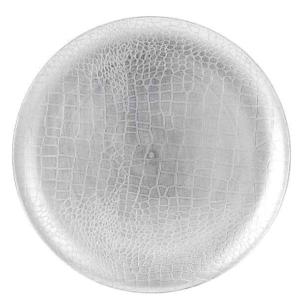 Excellent Houseware Dekorační talíř stříbrný 33 cm