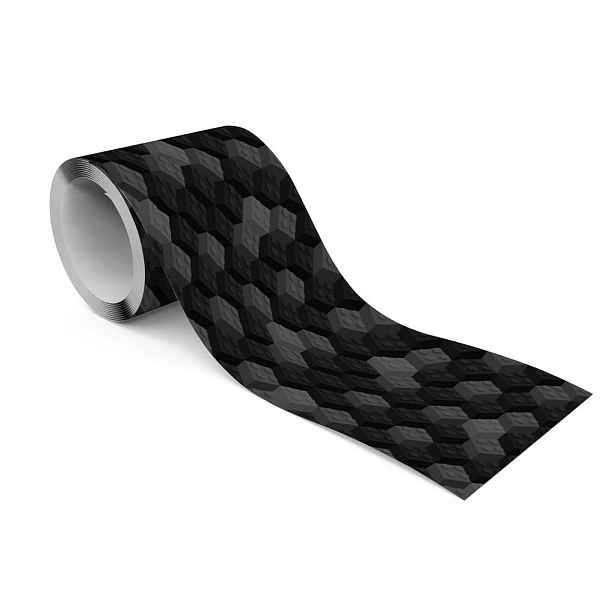 Muralo BORDURA Samolepicí černé a šedé BLOKY 3D Efekt