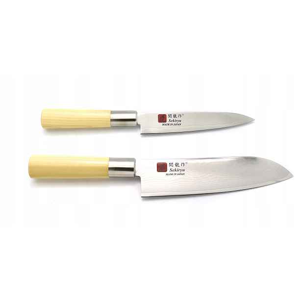 Sada nožů Sekiryu Damast Santoku, Paring
