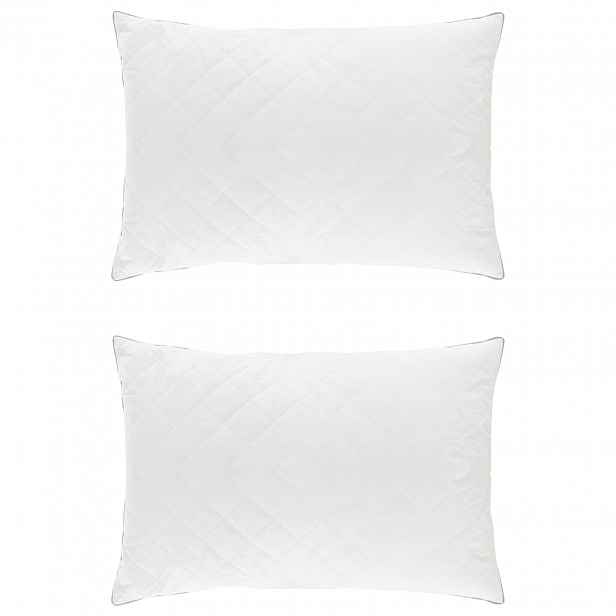 vidaXL Polštář FULDA 2 ks 70 x 90 cm 100% husí peří a peří Bílá
