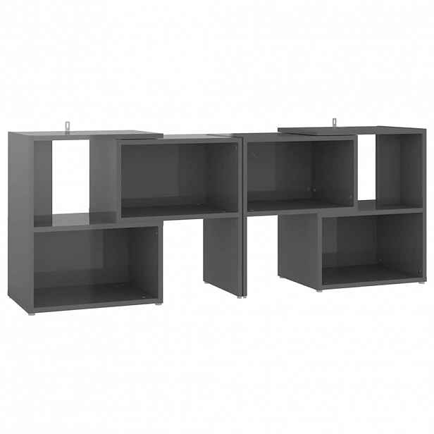 vidaXL TV skříňka šedá s vysokým leskem 104x30x52 cm kompozitní dřevo