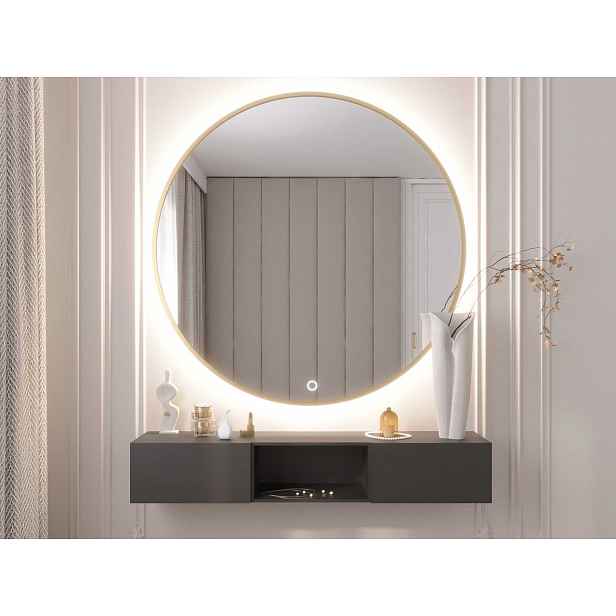 Zrcadlo SOL s LED osvětlením - zlaté