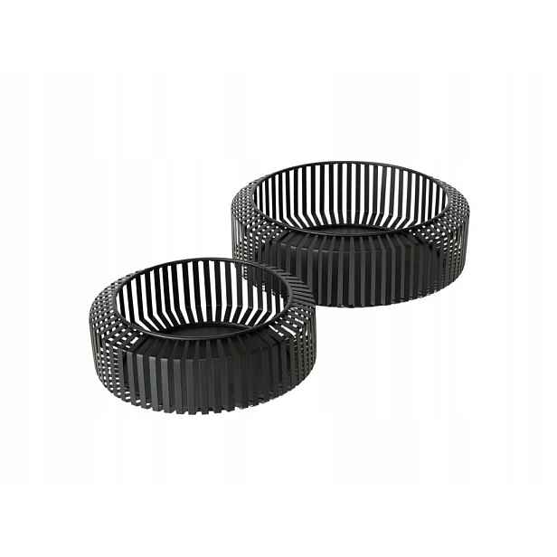 Dekorativní misky Viki, kovové, 2 ks, Ø 24-30 cm