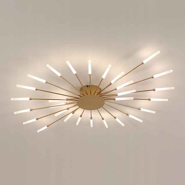 lampa sufitowa led żyrandol złoty Nowoczesny do salonu i kuchni 28W, 4500K