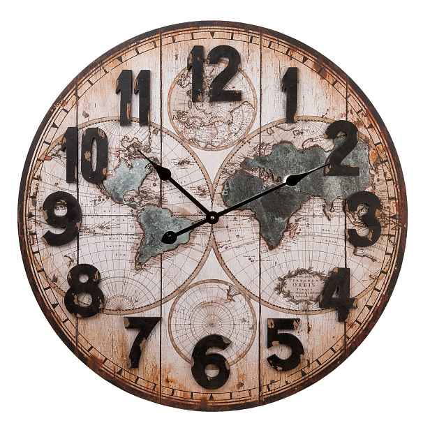 Nástěnné hodiny World - 69*5*70 cm Clayre & Eef