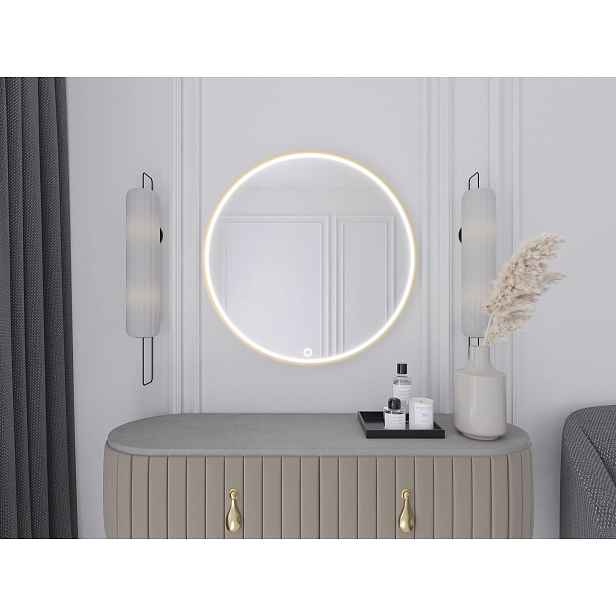 Nástěnné zrcadlo SOL s LED osvětlením - zlaté