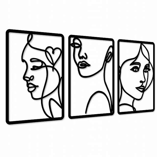 Obrazy Na Zeď Obraz Ažurový Velký Triptych Moderní Nástěnná Dekorace XL
