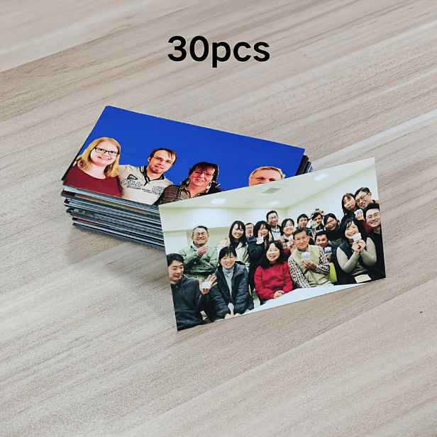 TEMU 30 ks vlastních foto magnetů na lednici, personalizovaná sada magnetických samolepek, firemní propagační logo, propagační magnety pro realitní ,