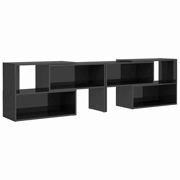 vidaXL TV skříňka šedá s vysokým leskem 149x30x52 cm kompozitní dřevo